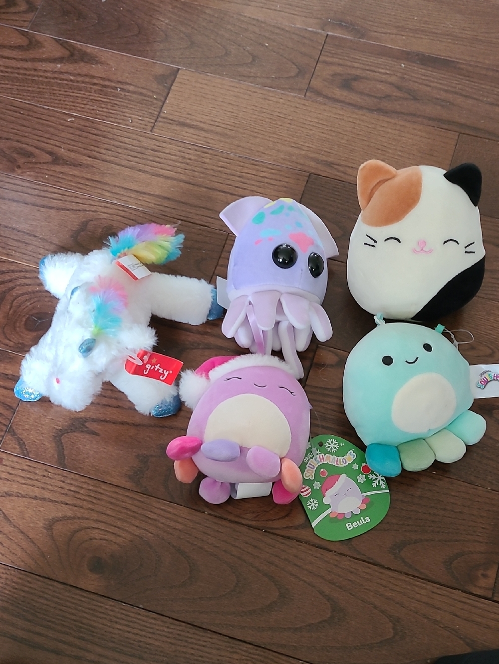 Lot of 5 plush Adopt Me, Squishmallows, Gitzy